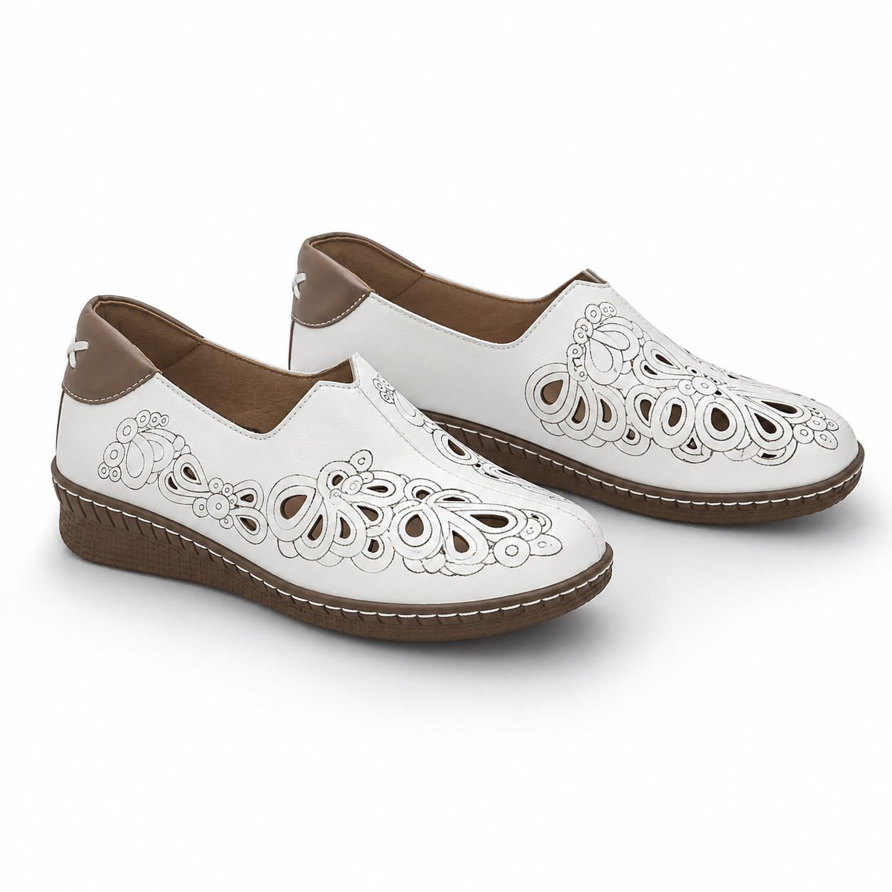 Pantofi Casual Stefania Alb