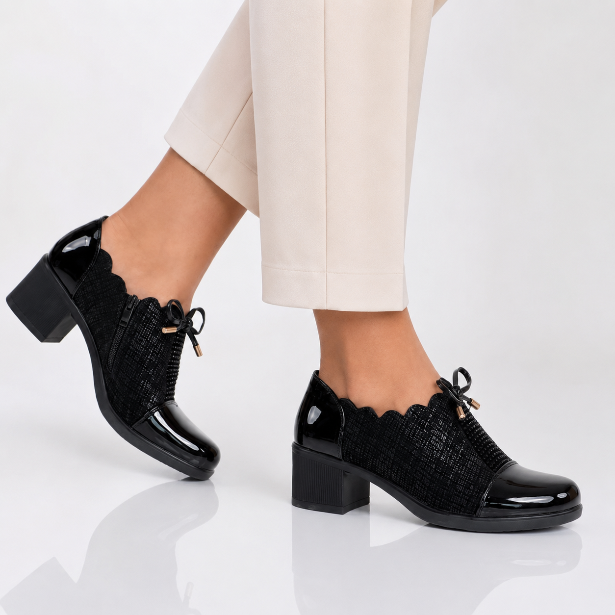 Pantofi Cu Toc Ximena Negru