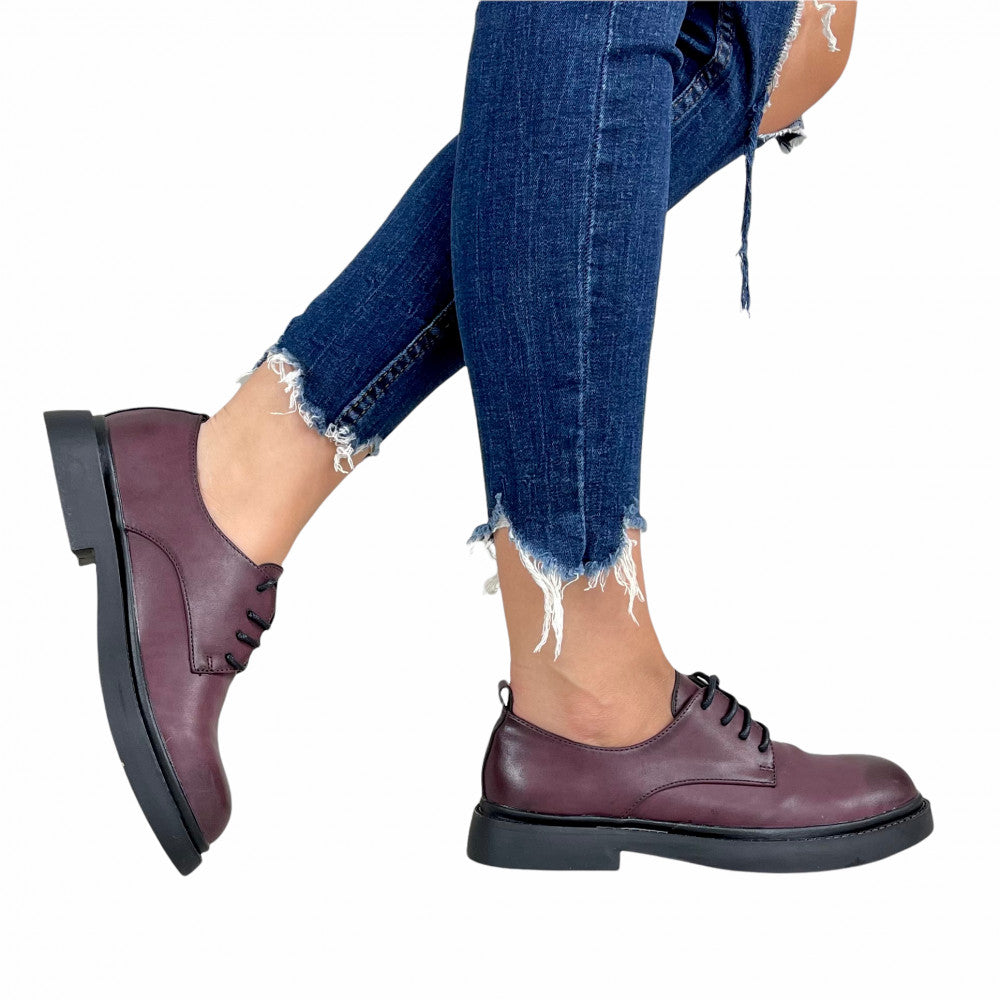 Pantofi Casual Davos Burgundy