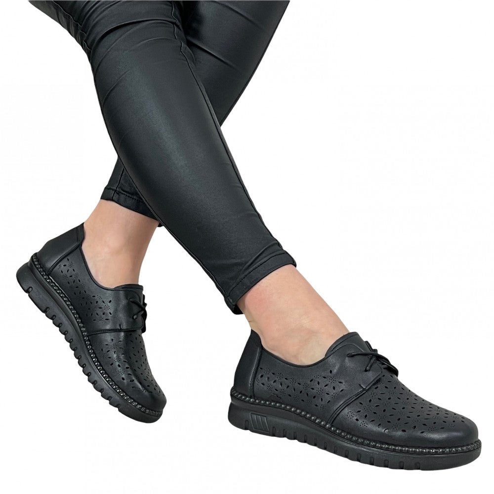Pantofi Casual Eliodora Negru - BristoGool