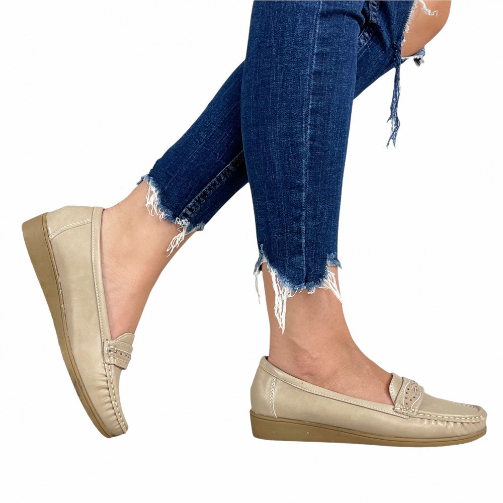 Pantofi Casual Tazia Beige