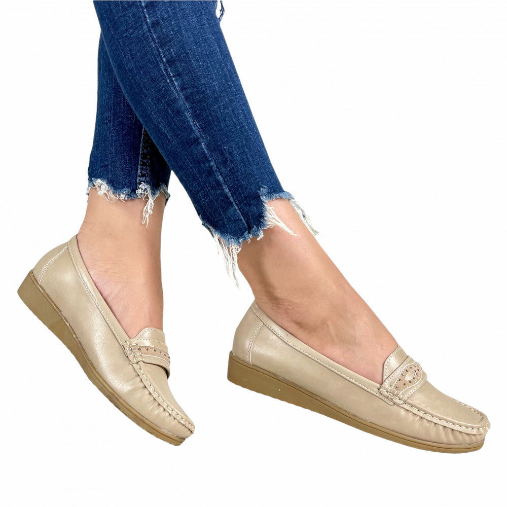 Pantofi Casual Tazia Beige