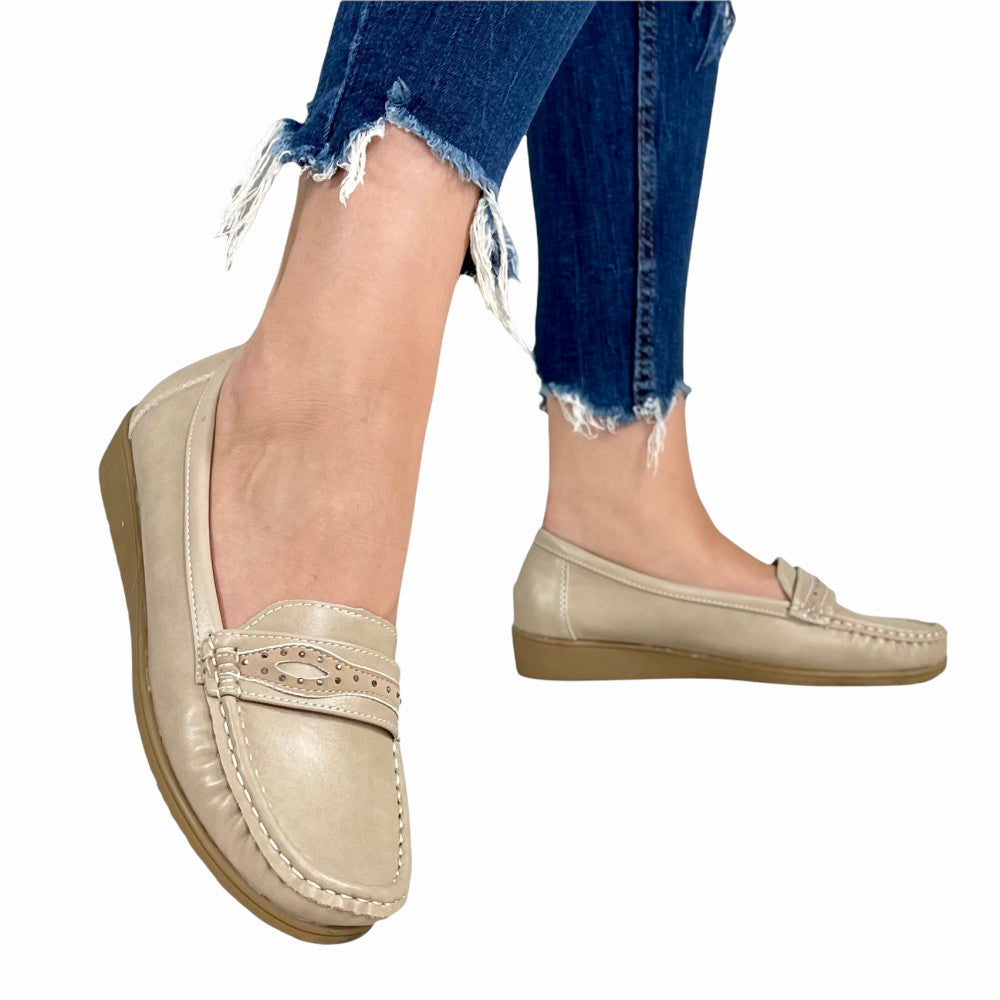Pantofi Casual Tazia Beige