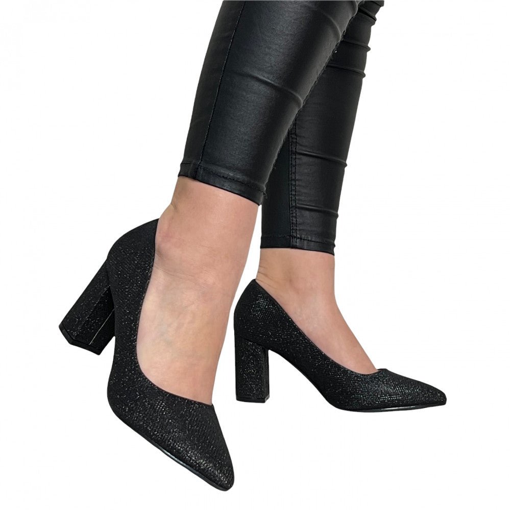 Pantofi Cu Toc Damisa Negru - BristoGool