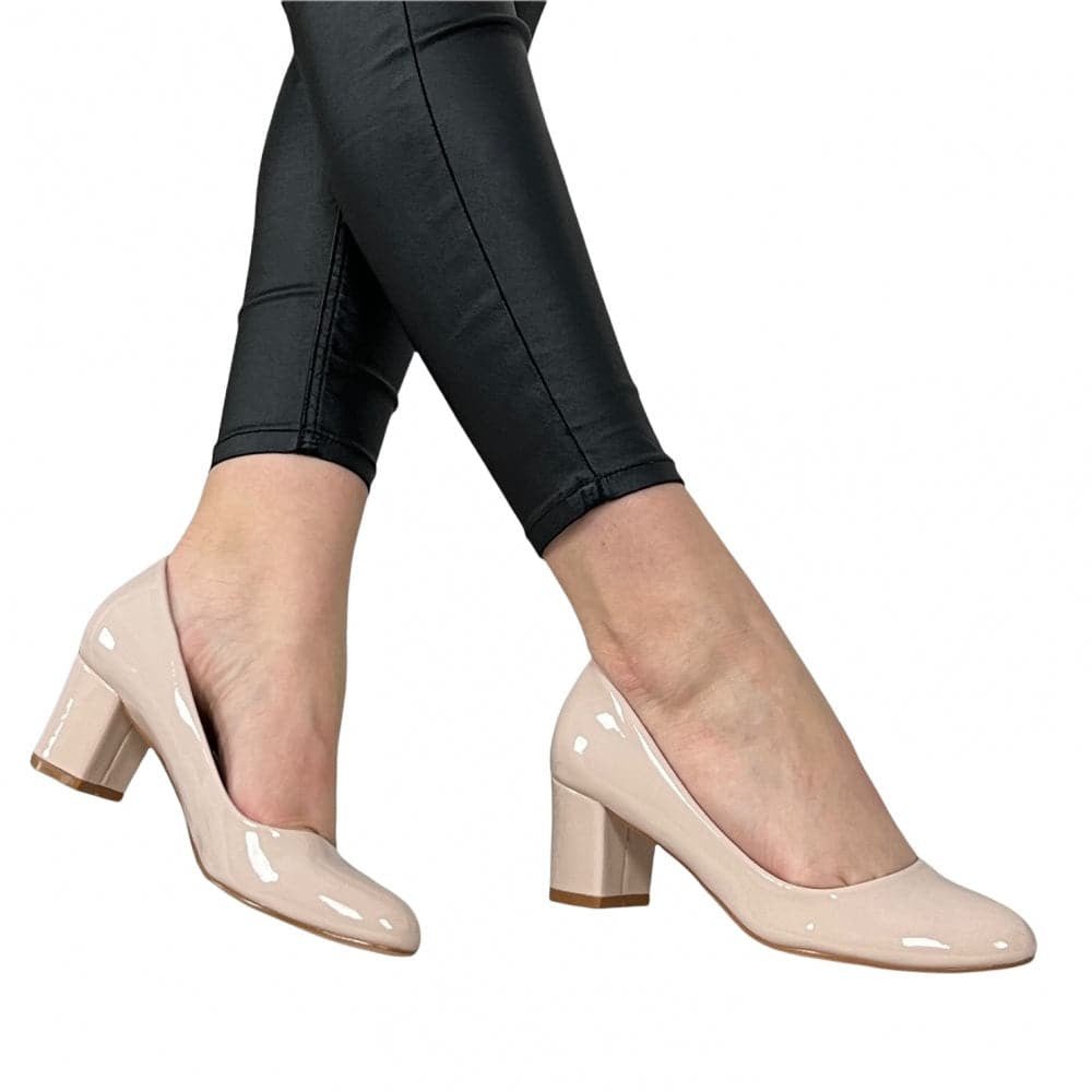 Pantofi Cu Toc Glena Bej - BristoGool