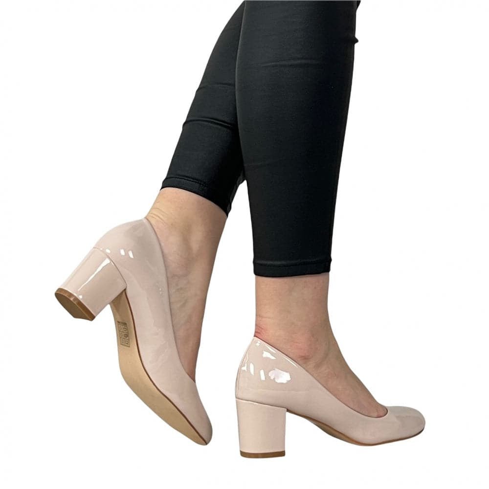 Pantofi Cu Toc Glena Bej - BristoGool
