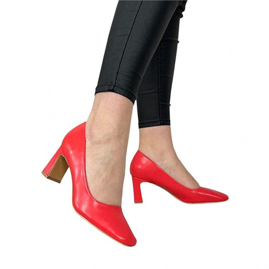 Pantofi Cu Toc Ivy Rosu - BristoGool