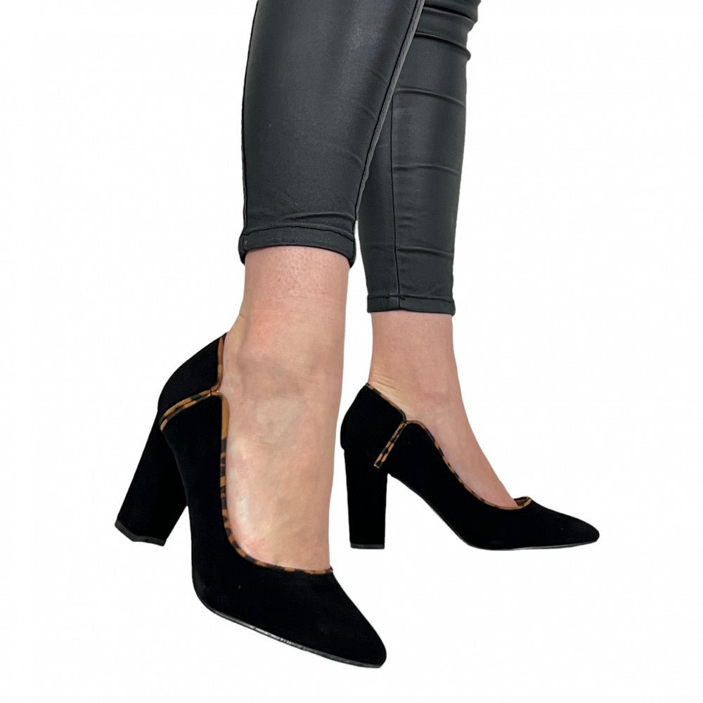 Pantofi Cu Toc Lelia Negru - BristoGool